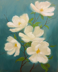 Magnolias - painting by Kostadin Zhikov