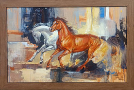 Horses - painting by Plamen Kostov