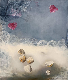 On the beach - painting by Stefan Hadzi-Nikolov