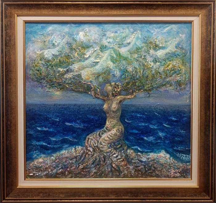 The Olives and the Winds - painting by Dostena Lavergne