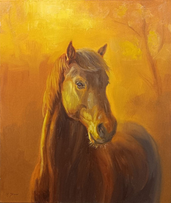 Faithful friend - painting by Kostadin Zhikov